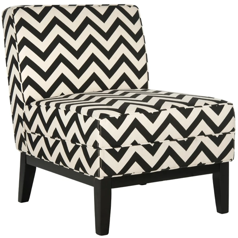 Black and White Chevron Contemporary Accent Chair