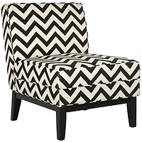 Black and White Chevron Contemporary Accent Chair
