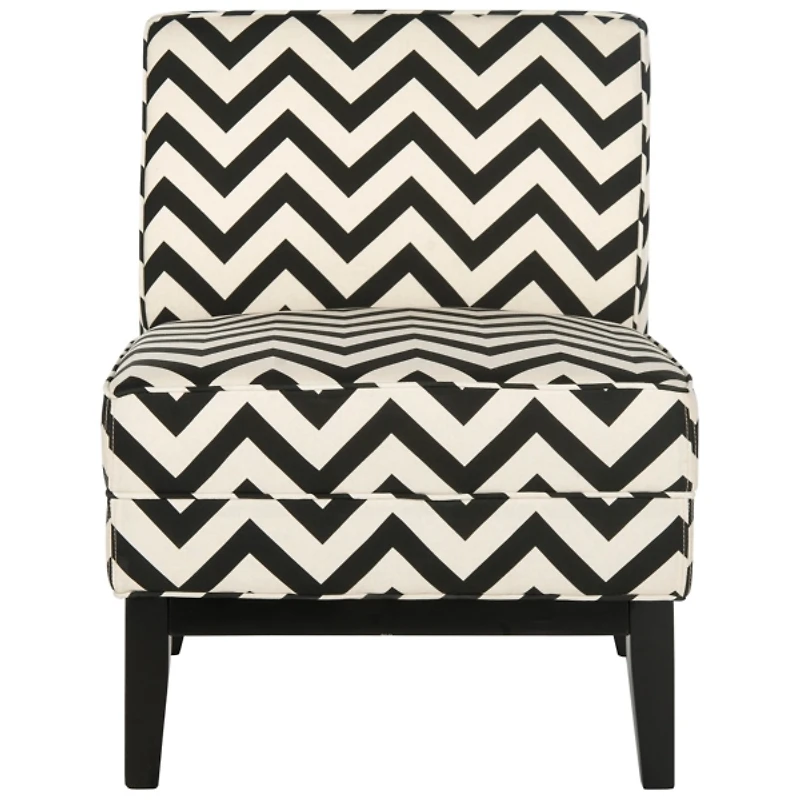 Black and White Chevron Contemporary Accent Chair