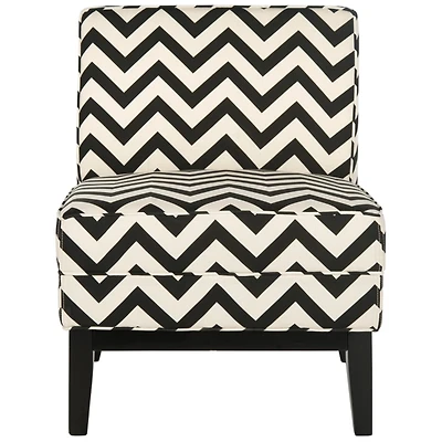 Black and White Chevron Contemporary Accent Chair
