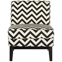 Black and White Chevron Contemporary Accent Chair