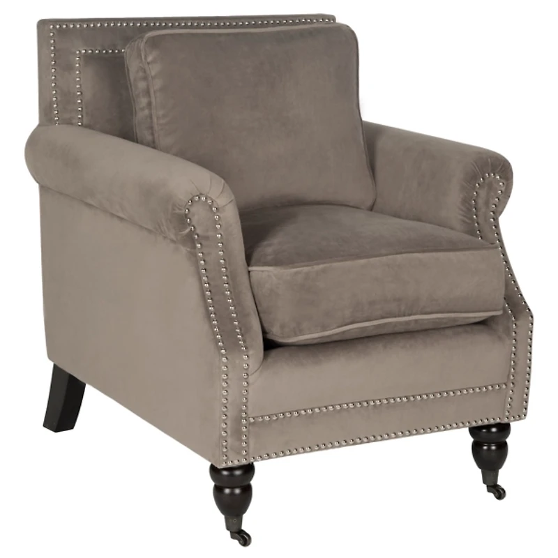 Brown Traditional Club Accent Chair