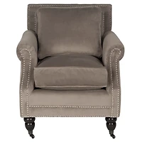 Brown Traditional Club Accent Chair