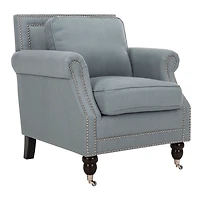 Blue Traditional Club Accent Chair