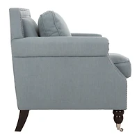 Blue Traditional Club Accent Chair