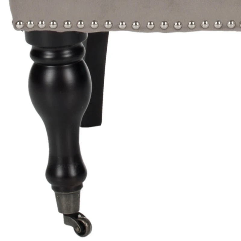 Brown Velvet Diamond Tufted Accent Chair