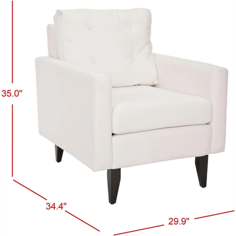 White Cotton Abigael Accent Chair