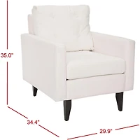 White Cotton Abigael Accent Chair