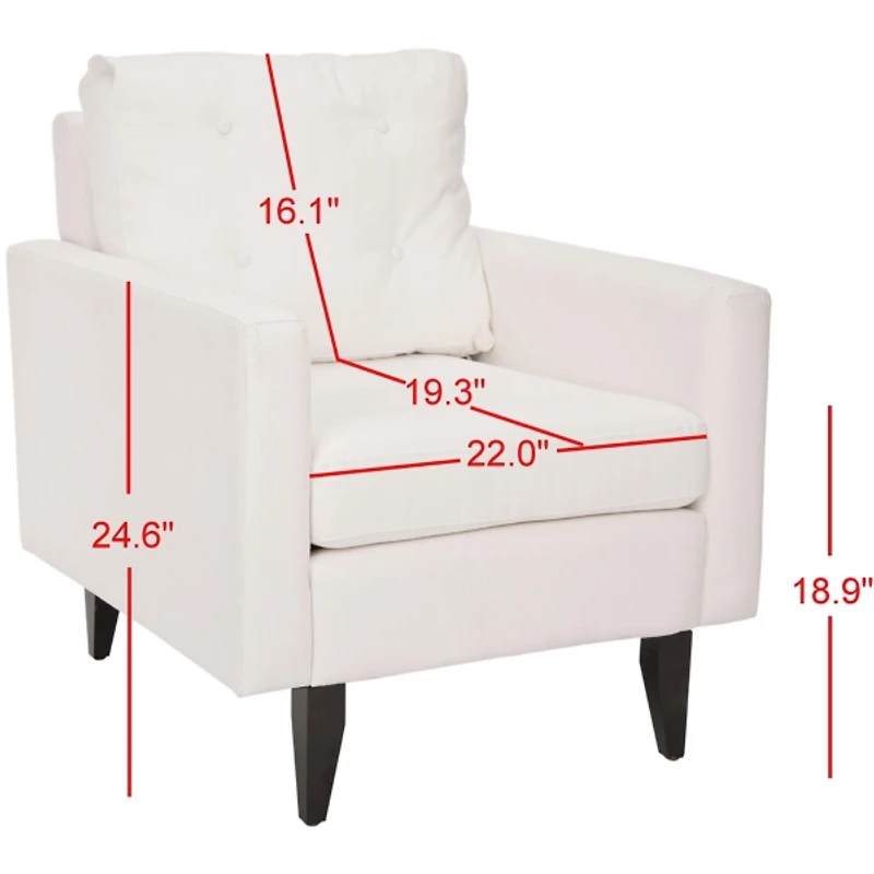 White Cotton Abigael Accent Chair