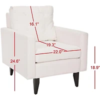 White Cotton Abigael Accent Chair