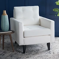 White Cotton Abigael Accent Chair