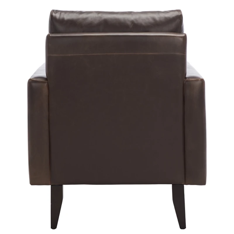 Brown Faux Leather Abigael Accent Chair