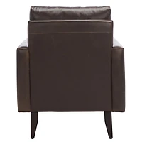 Brown Faux Leather Abigael Accent Chair