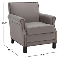 Gray Linen Ethan Accent Chair
