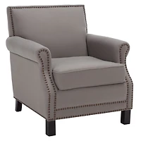 Gray Linen Ethan Accent Chair