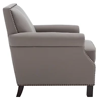Gray Linen Ethan Accent Chair