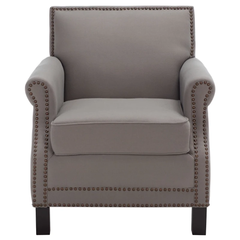 Gray Linen Ethan Accent Chair