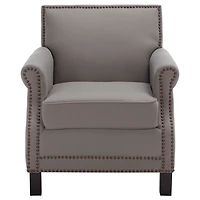Gray Linen Ethan Accent Chair