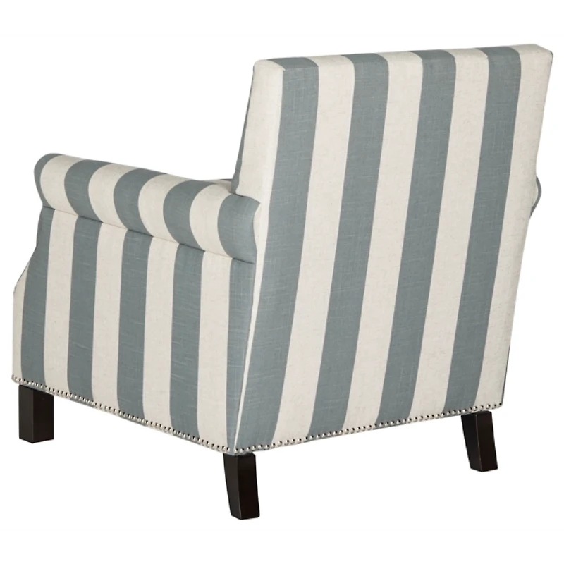 Gray Striped Ethan Accent Chair