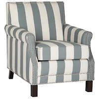 Gray Striped Ethan Accent Chair