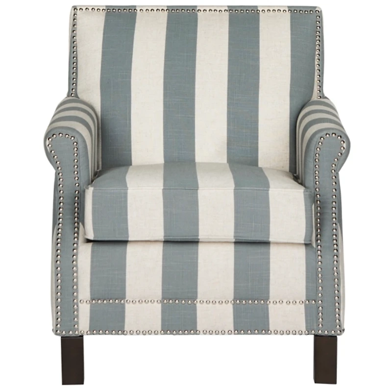 Gray Striped Ethan Accent Chair