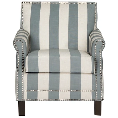 Gray Striped Ethan Accent Chair