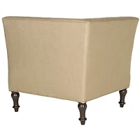 Gold Tufted Corner Accent Chair