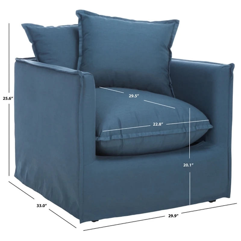 Blue Slipcover Josey Armchair