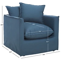 Blue Slipcover Josey Armchair