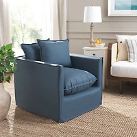 Blue Slipcover Josey Armchair