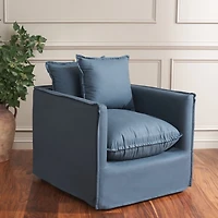 Blue Slipcover Josey Armchair
