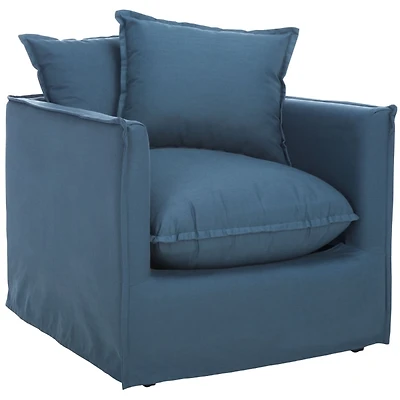 Blue Slipcover Josey Armchair
