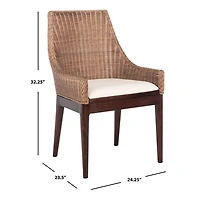 Woven Rattan Francene Accent Chair