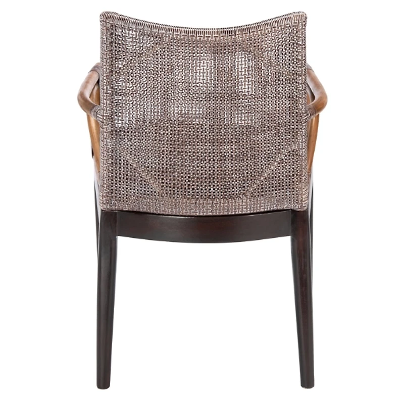 Brown White Wash Rattan Gia Accent Chair
