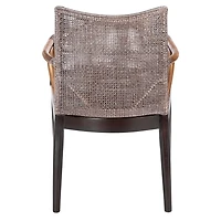 Brown White Wash Rattan Gia Accent Chair