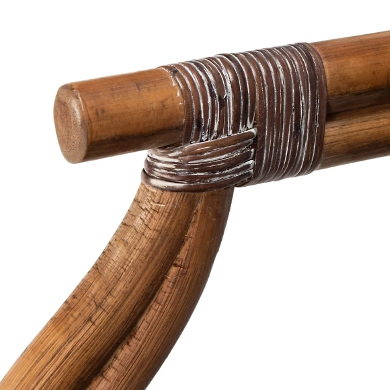 Brown White Wash Rattan Gia Accent Chair