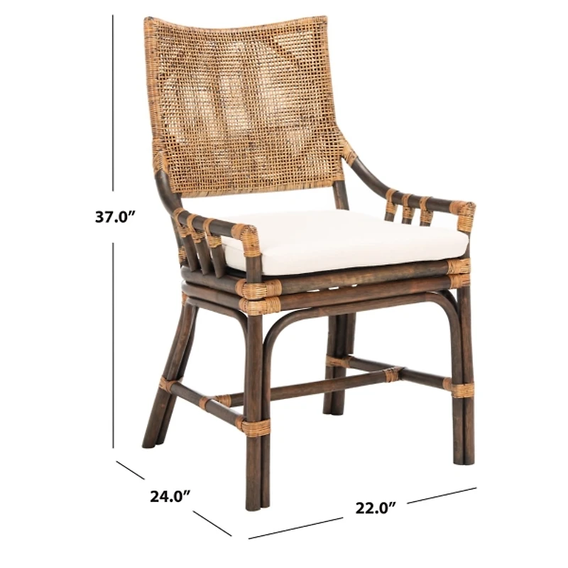 Coastal Natural Rattan Donna Accent Chair