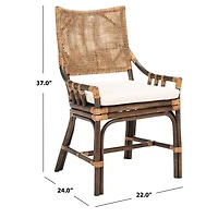 Coastal Natural Rattan Donna Accent Chair
