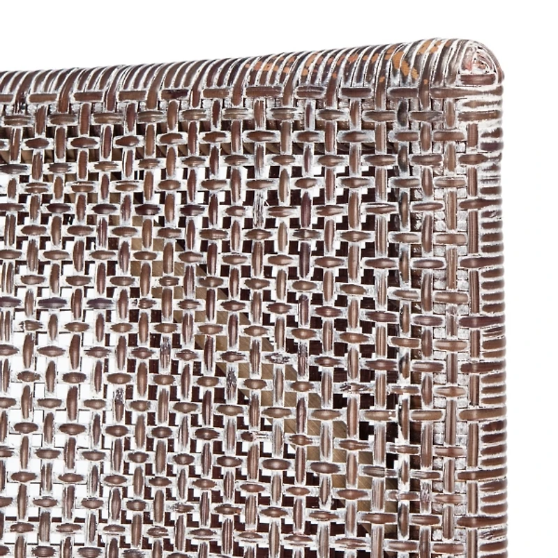 Coastal Brown Rattan Donna Accent Chair