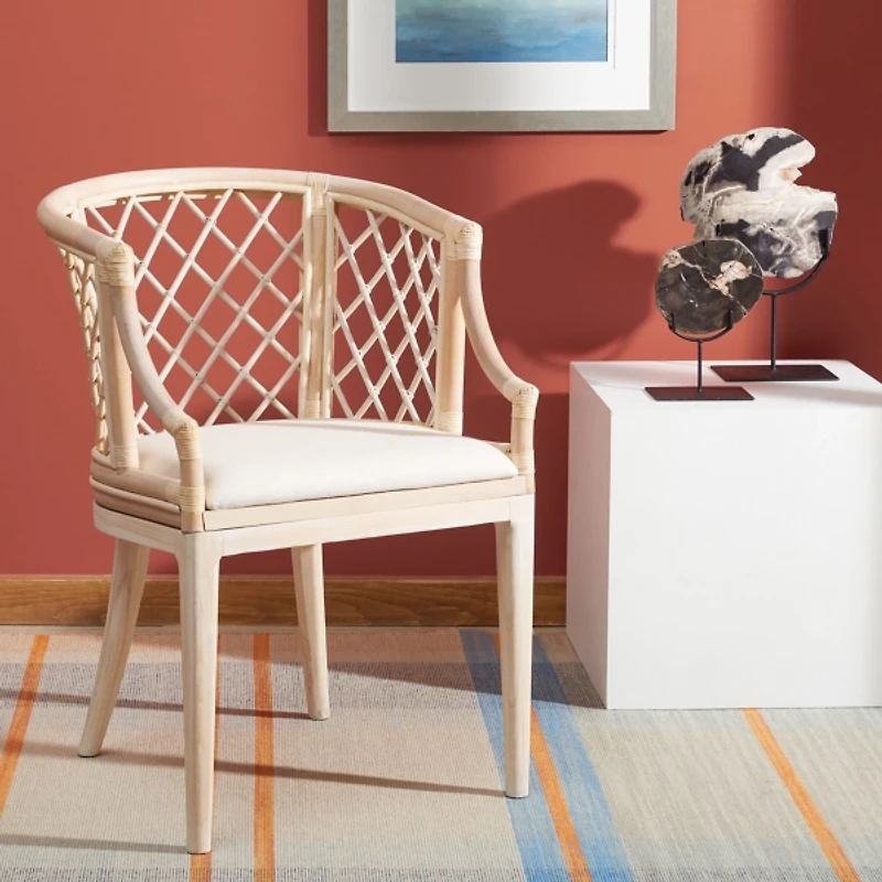 Natural Wash Rattan Carly Accent Chair