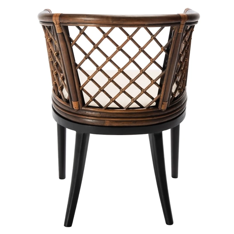 Black & Brown Rattan Carly Accent Chair