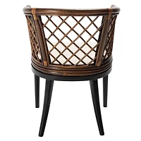 Black & Brown Rattan Carly Accent Chair