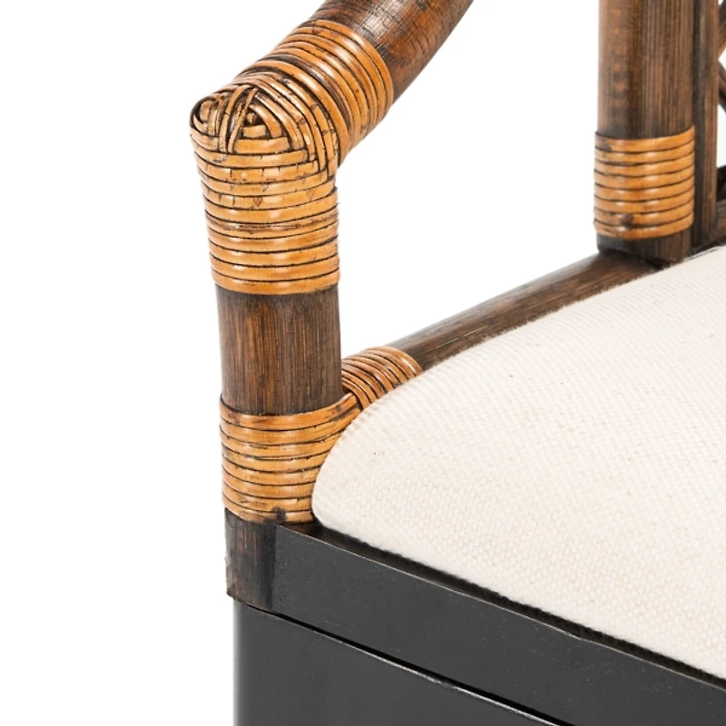 Black & Brown Rattan Carly Accent Chair