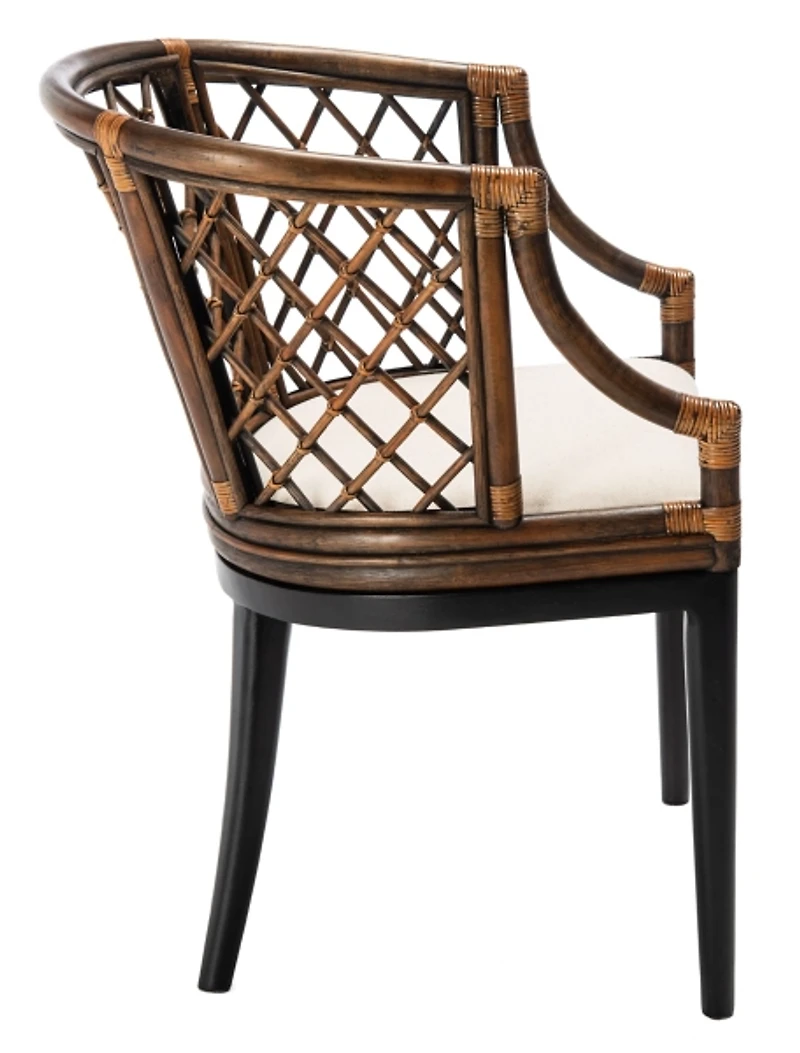 Black & Brown Rattan Carly Accent Chair