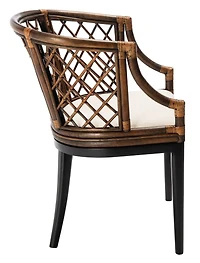 Black & Brown Rattan Carly Accent Chair