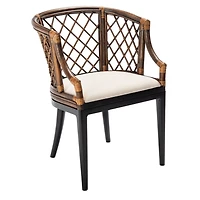 Black & Brown Rattan Carly Accent Chair
