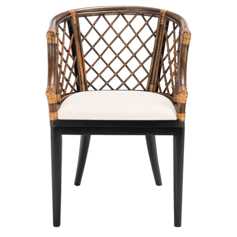 Black & Brown Rattan Carly Accent Chair