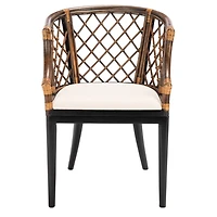 Black & Brown Rattan Carly Accent Chair