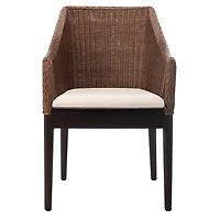 Brown Woven Rattan Rico Accent Chair