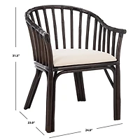 Dark Brown Rattan Birdie Armchair